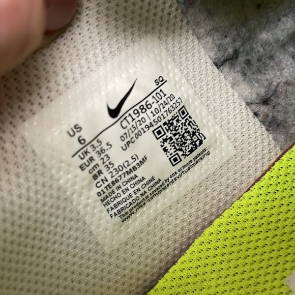 Nike Air Force 1‎ Crater Shoes Womens Size 6 CT1986 101 Summit White - Picture 10 of 12